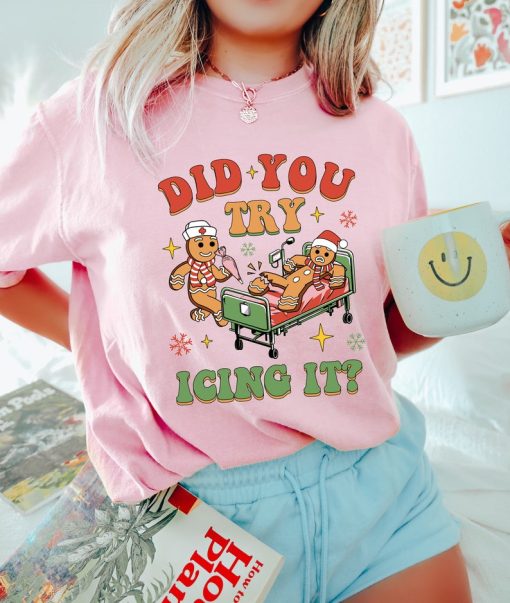 Did You Try Icing It Sweatshirt, School Nurse Christmas Sweater