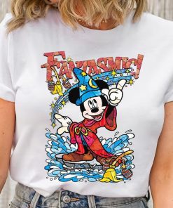 Disney Fantasia Sorcerer Mickey Mouse Magic Wizard Magical Retro Shirt