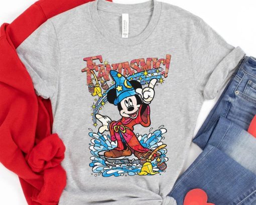 Disney Fantasia Sorcerer Mickey Mouse Magic Wizard Magical Retro Shirt