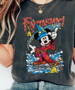 Disney Fantasia Sorcerer Mickey Mouse Magic Wizard Magical Retro Shirt