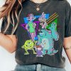 Disney Retro 90s Style Group Monsters University Characters Squad Shir