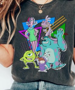 Disney Retro 90s Style Group Monsters University Characters Squad Shir