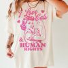 I love cats and human rights shirt | retro feminist | activism