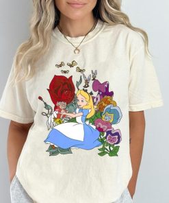 Vintage Disney Alice Floral In Wonderland Shirt