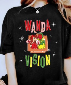 Marvel WandaVision Wanda & Vision Retro TV Artwork T-Shirt