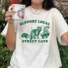 Vintage Support Your Local Street Cats Graphic T-Shirt