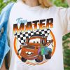 Retro 90S Disney Cars Tow Mater Checkerboard Racing Shirt