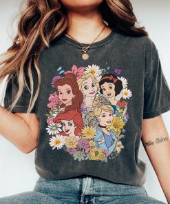 Disney Princess Characters Flower Shirt