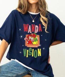 Marvel WandaVision Wanda & Vision Retro TV Artwork T-Shirt