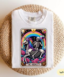 Comfort Colors The Audacity Tarot Card Shirt, skeleton Tarot Card Tee