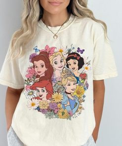 Disney Princess Characters Flower Shirt