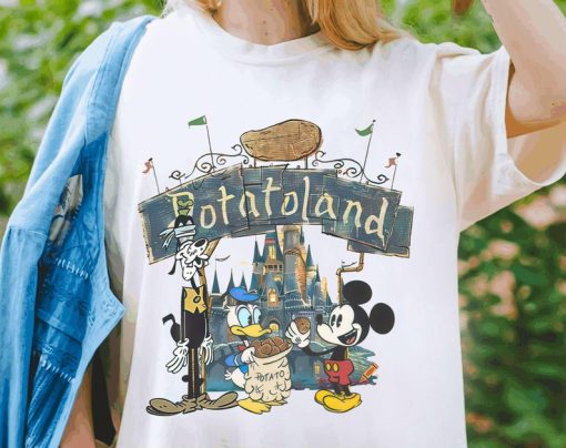 Vintage Disney Mickey And Friends Shirt, Disney Potatoland T-shirt