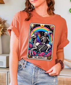 Comfort Colors The Audacity Tarot Card Shirt, skeleton Tarot Card Tee