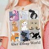 Retro Disney Cats Lover All Characters Shirt