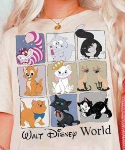 Retro Disney Cats Lover All Characters Shirt