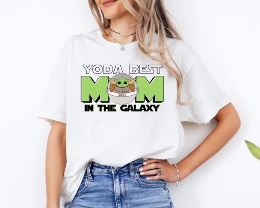 Best Mom In the Galaxy Baby Yoda Shirt, Disney Star Wars Mama Shirt