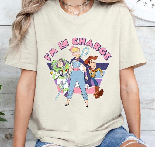 Retro Vintage Disney Pixar Toy Story Bo Peep I'm In Charge Shirt