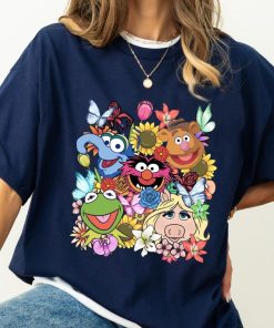 Disney The Muppets Floral Characters Shirt, Kermit, Fozzie