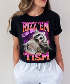 Raccoon Retro Bootleg T-shirt 90s Style Rizz Em With The Tism Retro