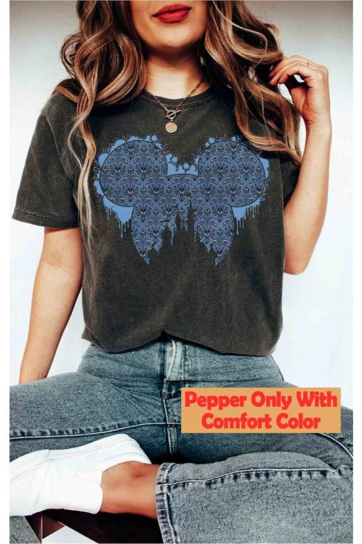 Disney Castle Haunted Mansion Mickey Icon Comfort Color T-shirt