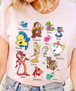 Disney Princess Sidekick Identification Characters Group T-shirt