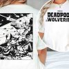 Two-Sided Marvel X-Men Deadpool and Wolverine Comic Book T-shirt