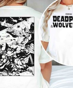 Two-Sided Marvel X-Men Deadpool and Wolverine Comic Book T-shirt