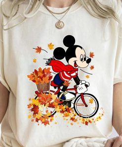 Disney Mickey Mouse Autumn Mapple Leaves Shirt