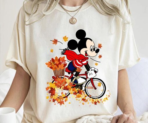 Disney Mickey Mouse Autumn Mapple Leaves Shirt