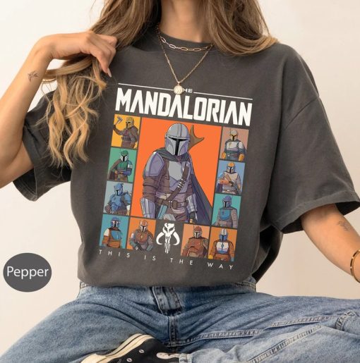 Star Wars The Mandalorian Character Grid This Is The Way T-Shirt