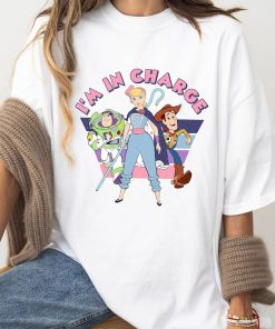 Retro Vintage Disney Pixar Toy Story Bo Peep I'm In Charge Shirt