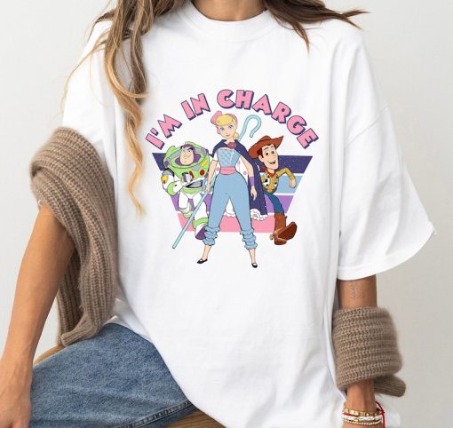 Retro Vintage Disney Pixar Toy Story Bo Peep I'm In Charge Shirt