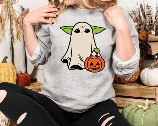 Baby Yoda Halloween Shirt, Disney Star Wars Fall Shirt