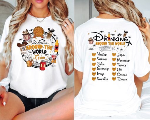 Disney Halloween Snacks Shirt, Drinking Around The World Shirt