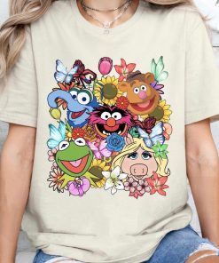 Disney The Muppets Floral Characters Shirt, Kermit, Fozzie