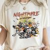 Disney Mickey and Friends Halloween Skeleton Nightmare on Street T-Shi