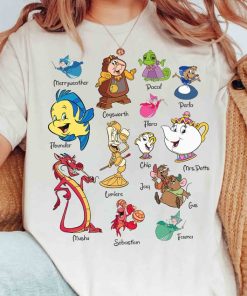 Disney Princess Sidekick Identification Characters Group T-shirt