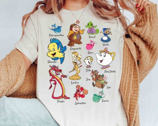 Disney Princess Sidekick Identification Characters Group T-shirt