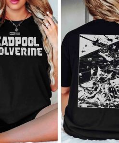 Two-Sided Marvel X-Men Deadpool and Wolverine Comic Book T-shirt