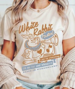 Retro White Rabbit Alice in Wonderland T-Shirt