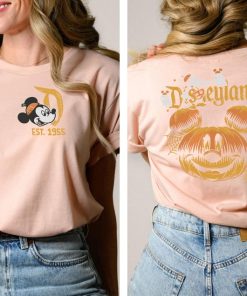 Retro Disneyland Halloween 2 Side Shirt | Halloween Matching T-shirt