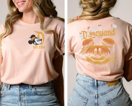 Retro Disneyland Halloween 2 Side Shirt | Halloween Matching T-shirt