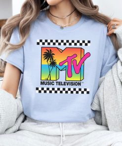 MTV Sunset Logo T-Shirt, MTV Logo Shirt, MTV Music Tee