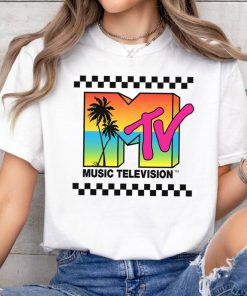 MTV Sunset Logo T-Shirt, MTV Logo Shirt, MTV Music Tee