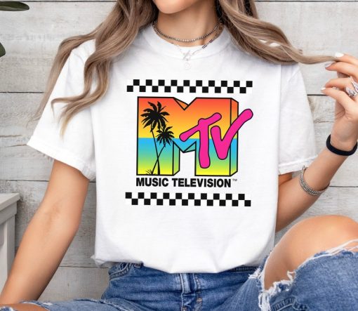 MTV Sunset Logo T-Shirt, MTV Logo Shirt, MTV Music Tee