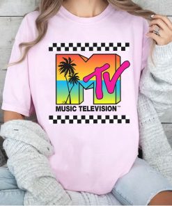 MTV Sunset Logo T-Shirt, MTV Logo Shirt, MTV Music Tee