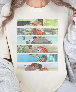 Disney The Jungle Book Scenes Panel Shirt, Vintage Jungle Book T-shirt