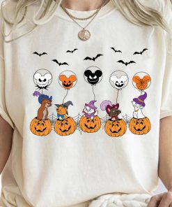 Disney Aristocats Witches Halloween Spooky Balloon Shirt