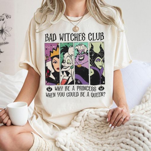 Disney Villain Bad Witches Club Shirt, Maleficent, Evil Queen, Ursula