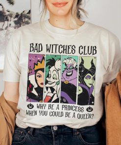 Disney Villain Bad Witches Club Shirt, Maleficent, Evil Queen, Ursula